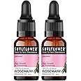 Soulflower Rosemary Essential Oil for Hair Growth, Nourishment, Thick & Strong Hair, Moisturising Skin | Clinically Tested & Ecocert Certified Organic 100% Pure, Natural| Pack of 2 15ml Each