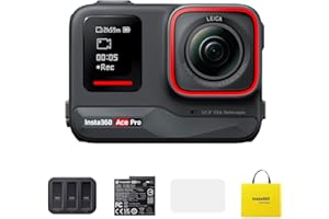 Insta360 Ace Pack Protezione Schermo–Action cam impermeabile Co-disegnata con Leica, sensore da 1/1.3" e riduzione del rumore per una qualità d'immagine imbattibile,schermo orientabile da 2,4"