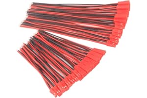 GTIWUNG 30 Paires 22AWG JST Connector 2 Pin JST Câbles Prise Mâle Femelle Connecteur de Prise 100/150mm pour LED Bande de Lampe RC Bec Jouets Batterie Hélicoptère (4 Pouces, 6 Pouces)
