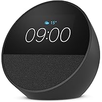 Amazon Echo Spot ブラック Amazon Echo Spot (latest model), Smart alarm clock with vibrant