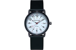 PINDOWS Womens Silicone Band Design Analog Quartz Wrist Watches for Young Women Ladies, Students, Waterproof Unisex Watch Luminous Dial.