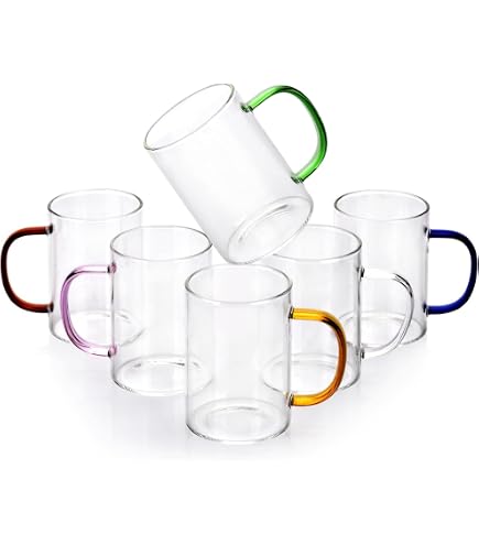Design Ergonomique Glasmark Szymek Lot De 6 Tasses En Verre Avec