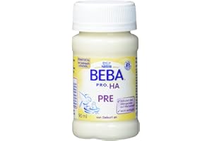 ‎BEBA Nestlé Beba HA Pre Anfangsmilch von Geburt an trinkfertig Portionsflaschen, 32er Pack (32 x 90 ml)