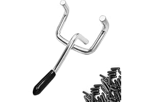 Nivithi 55 Pièces Crochets pour Panneau Perforé 5cm Idéal pour Organiser Outils sur Panneau Perforé Mural et Panneau Porte Outils, Solution Robuste pour Magasin, Espacement des Trous 2.5 cm