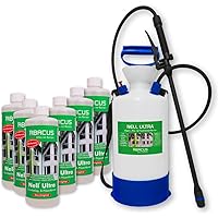 ABACUS 6X 1 L Nell Ultra Grünbelag- & Pilzentferner mit 6 L Drucksprüher (7005)