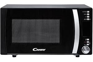 Candy COOKinAPP Forno a Microonde con Grill, 25 Litri, 900W, 40 Programmi, App Simply-Fi, Funzione ECO, Programma Defrost, Child Lock, Libera Installazione, 51,3 x 42,9 x 30,7 cm, Nero - CMXG25DCB