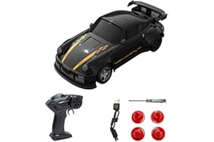 Teeggi Desktop Drift Car dla chłopców, dzieci i dorosłych, samochód zdalnie sterowany w skali 1/64 z oświetleniem LED, 4WD Mini RC Drift Cars do wyścigów, prezenty i zabawki dla dzieci
