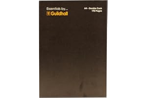 Exacompta - Ref GES6424Z - Guildhall - Essentials Double Cash Account Book, A4, 297 x 210mm, 192 Pages of 80gsm Pre-Printed Paper - Receipts, Expenses, Summaries