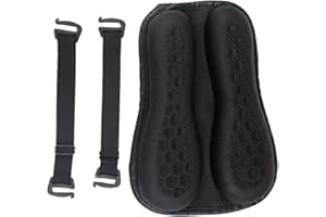 Wooauto Anti-Rutsch Motorrad Sitzkissen Universal Motorrad-Sitzkissen-Pad 3D-Mesh Sonnenschutzmatte Atmungsaktives Motorrad Sitzbank Kissen für die meisten Motorradtypen Schwarz,Schwarz