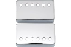 Musiclily 50mm Métal Capot Micro Humbucker Pickup Covers pour Guitare électrique, Chrome (pack de 2)