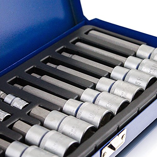 BITUXX® 18 teiliger Nusssatz Sechskant Vielzahn Innen Inbus Bit Steck Nüsse Stecknuss Bit Werkzeug Set - 3