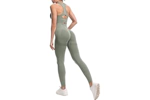 JOJOANS Women's 2 Piece Seamless Tracksuit Set Gym Workout Yoga Outfit Casual Loungewear Racerback Sports Bra and High Waist Leggings