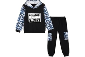 Hovershoes Survêtement pour petit garçon - Camouflage - Haut à capuche et pantalon de survêtement - Ensemble 2 pièces - Décontracté - Automne et hiver - Vêtements de sport pour enfants