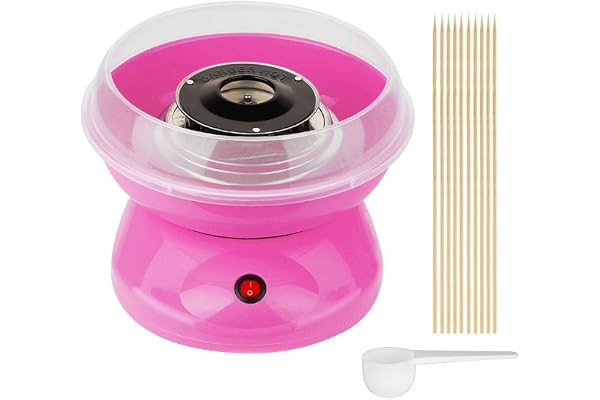 Machine à Barbe à Papa,500W Électrique Candy Floss Maker pour Maison et Fete Foraine Anniversaire Enfant (Rose)