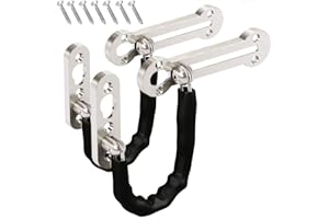 Extra-Thick Door Chain Lock,2Pcs BETOY Stainless Steel Casting Door Security Chain Guard,Heavy Duty Latch Lock for Inside Door,Brushed Nickel Finish