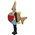 Kaku Fancy Dresses Polyester Puffer Fish Cutout For Kids, Water Animal Costume For Boys & Girls (Freesize/Only Cutout With Cap), Multicolor