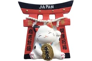 WEDAREGO Japon 3D Torii Lucky Cat Réfrigérateur Aimant Résine Voyage Souvenirs, Maison et Cuisine Décoration Japon Réfrigérateur Aimant Collection Cadeau