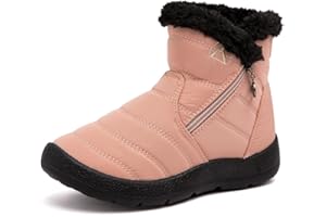 Rokiemen Stivali da Neve Ragazzi Ragazze Invernali Bambini Fodera Calda Foderato in Pelliccia Stivali Piatto Impermeabili Stivaletti All'aperto Antiscivolo
