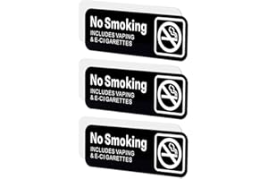 PEUTIER 3St Rauchverbot Schild für Unternehmen, 22,8x7,6cm Selbstklebend Rauchverbot Schilder für Unternehmen Rauchverbot Schild Rauchverbot für Zuhause Büro Geschäft Außenbereich