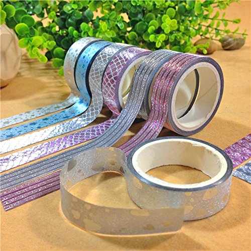 10 Piezas Papel Washi Cinta Adhesiva Pegatina Decor - 1 5cm x 3m  Colour 2 
