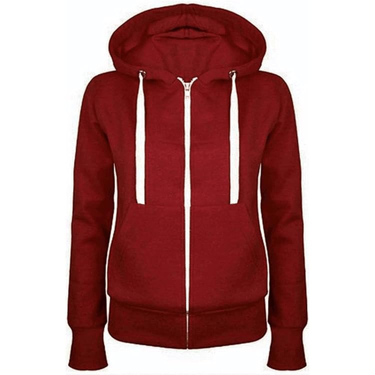 Sweat à Capuche Zippé Femme - Coupe Oversize, Manches Longues, Poches Kangourou - En Coton Pour Printemps, Automne, Hiver