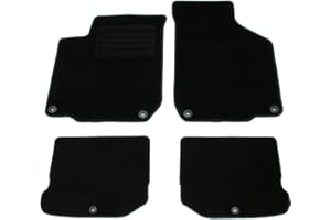 AD TUNING GMBH & CO. KG AD Tuning HG3579 Velour Floor Mats Set (4 Pieces) Black Fit Car Mats