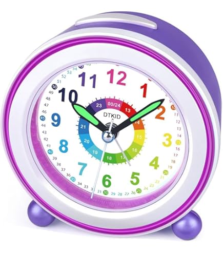 Kinderwekker, Digitale kinderwekker, kinderwekker zonder tikken, analoge wekker voor kinderen, kinderwekker voor beginners, kinderwekker op batterijen, wekker voor meisjes en jongens