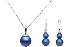 RAPHAEL SPERDIN Parure ensemble de bijoux femme Argent et perles en cristal Swarovski collier et boucles d'oreilles Fabriqué en France avec passion