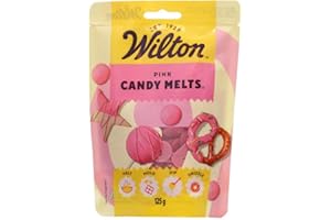 Wilton - Candy Melts Rose: Bonbons fondants au Goût de Sucré et crémeux pour Mouler, Tremper et Décorer - Optimal pour Cake Pops, Bonbons, Gâteaux et Enrobage de Friandises - 125 g