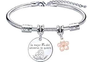 LKJHGF Pulsera Tía y Sobrina Regalo Tía y Sobrina Regalo Mejor Tía Regalo de Tía a Sobrina Regalo para una tía Regalo Cumpleaños