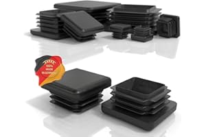 ‎PD PD® Lamellenstopfen 30x30 mm für Vierkantrohr (Außenmaß) | Vierkant Endkappen aus PE Kunststoff | Rohrstopfen zur Rohrabdeckung von Metallrohr & Aluprofil | Quadratstopfen Schwarz | 4 Stück