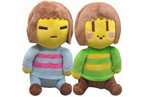 MAYDEE Chara and Frisk Plush Figure Toy Stuffed Toy Doll Toys for Kids Children -2PCS/Set