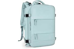 awoawo Handgepäck Rucksack Flugzeug, 35L Groß Reiserucksack Herren Damen Kofferrucksack, Wasserdicht Reisetasche für 16 Zoll Laptop, Travel Backpack für Reise Geschäftsreise Business Wandern Weekend