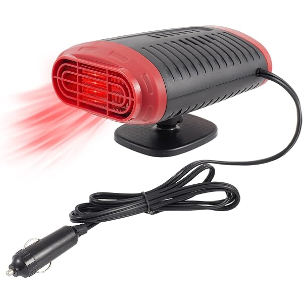 QUUREN Car Heater, 12V 150W Portable Heater Car Fan Windshield Defroster Car  Heating Cooling Fan Defroster Demister 2 in 1 Car Heating Cooling Fan 360°  Rotation Window Defroster (Black u0026 Red) :