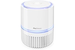 Pro Breeze® 3-in-1 Mini Air Purifier with True HEPA Filter and Ioniser, Personal Desktop Air Cleaner with Night Light For Home or Work Allergies, Smoke, Dust, Pollen and Pet Dander