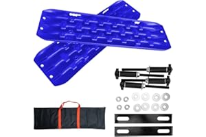CStern 2 pezzi di lamiere di sabbia, aiuto per la trazione, per il recupero, per fuoristrada, colore blu, adatto per l'uso esterno su neve, sabbia, fango per fuoristrada, camper, auto, camion