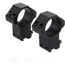 2 Anillos De Montaje Alto Para Visor - 30mm Y 25.4mm, Compatible Con Rieles De Cola De Milano De 11mm - Aleación De Aluminio Negro