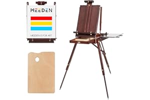 MEEDEN Caballete Francés: Caballete Plein Air, Caballete de Arte para Adultos, Caballete de Viaje, Caballete de Artista Portátil para Pintura al Aire Libre