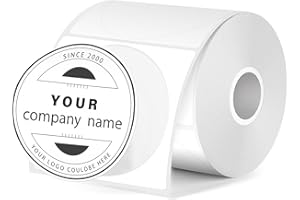FINDAT Białe okrągłe etykiety termiczne 50 mm okrągłe naklejki winylowe wodoodporne zdejmowane naklejki do druku kompatybilne z M110 M220 180 szt