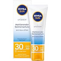 NIVEA SUN UV Gesicht Mattierender Sonnenschutz LSF 30 (50ml), nicht fettende Sonnencreme für das Gesicht, Sonnenmilch…