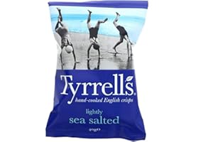 Tyrrells, Chips Lightly Salted, Patatine Leggermente Salate, Ideali come Snack per Merende, Aperitivi, Antipasti o Feste, Senza Coloranti e Senza Glutine, Busta da 40 g