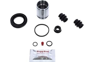 Bigg Red - Rear Brake Caliper Repair Seal Kit & Piston 41MM - Compatible with, Vauxhall,