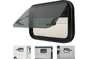 BJTDLLX Ausstellfenster Wohnmobilfenster 500x350mm Seitenfenster Wohnmobil Fenster, Externes Push Fenster RV Klappbares Wohnmobilfenster, inkl. Verdunklung Seitenfenster