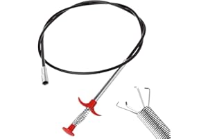 GVPOELR Pulitore di Scarico a 4 Artigli,Pinza di Scarico, Spirale di Scarico in 1 Pezzo, Gancio per la Pulizia del Lavandino, Dispositivo di Rimozione del Blocco Dello Scarico dei