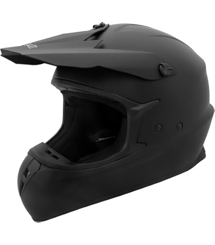 Black Modern Motocross Or Enduro Downhill Crash Full Face Helmet With Saftey Goggles In Side View Isolated On White Background Background Image611989793