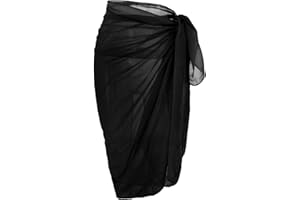 FALETO Womens Sexy Swimsuit Sarong Bikini Beach Scarf Cover Up Chiffon Pareo Beachwear