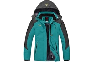 YSENTO Womens Waterproof Ski Jacket Winter Fleece Outdoor Mountain Jacket and Coat with Hood