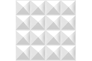 BXI Lot de 8 panneaux diffuseurs acoustiques – 300 x 300 x 25 mm – Panneaux muraux pour décoration murale et plafond