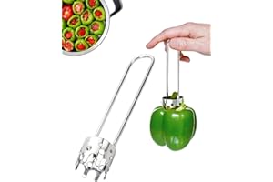 BPTRKOM 1 pezzi Pepper Bell Estrattore di peperoni- in acciaio inox, per peperoncino, per frutta e verdura,carotatore di frutta in acciaio inossidabile