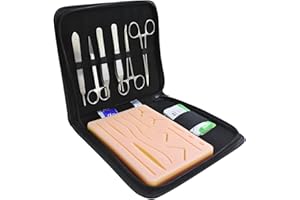 SUMEDTEC Kit d'entraînement à la suture | Cours de suture en 9 vidéos en anglais | Kit complet de suture pour étudiants en médecine, vétérinaire et infirmière
